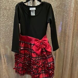 Bonnie Jean Black Sparkle Top NWT